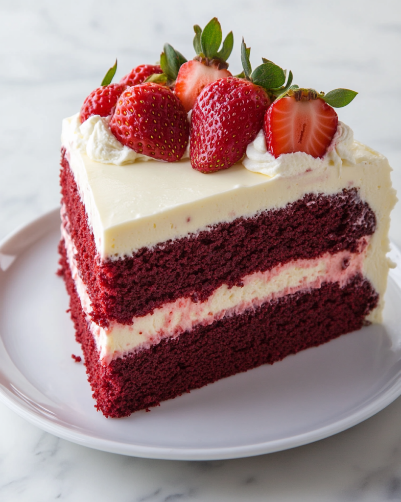 Red Velvet Strawberry Cheesecake