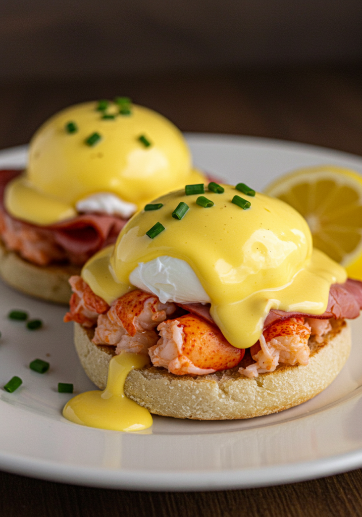 Bay Lobster Eggs Benedict with Cajun Hollandaise