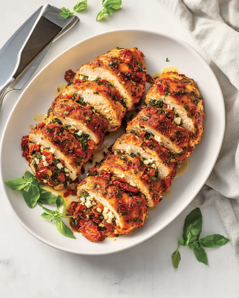 Sun-Dried Tomato Feta Stuffed Chicken