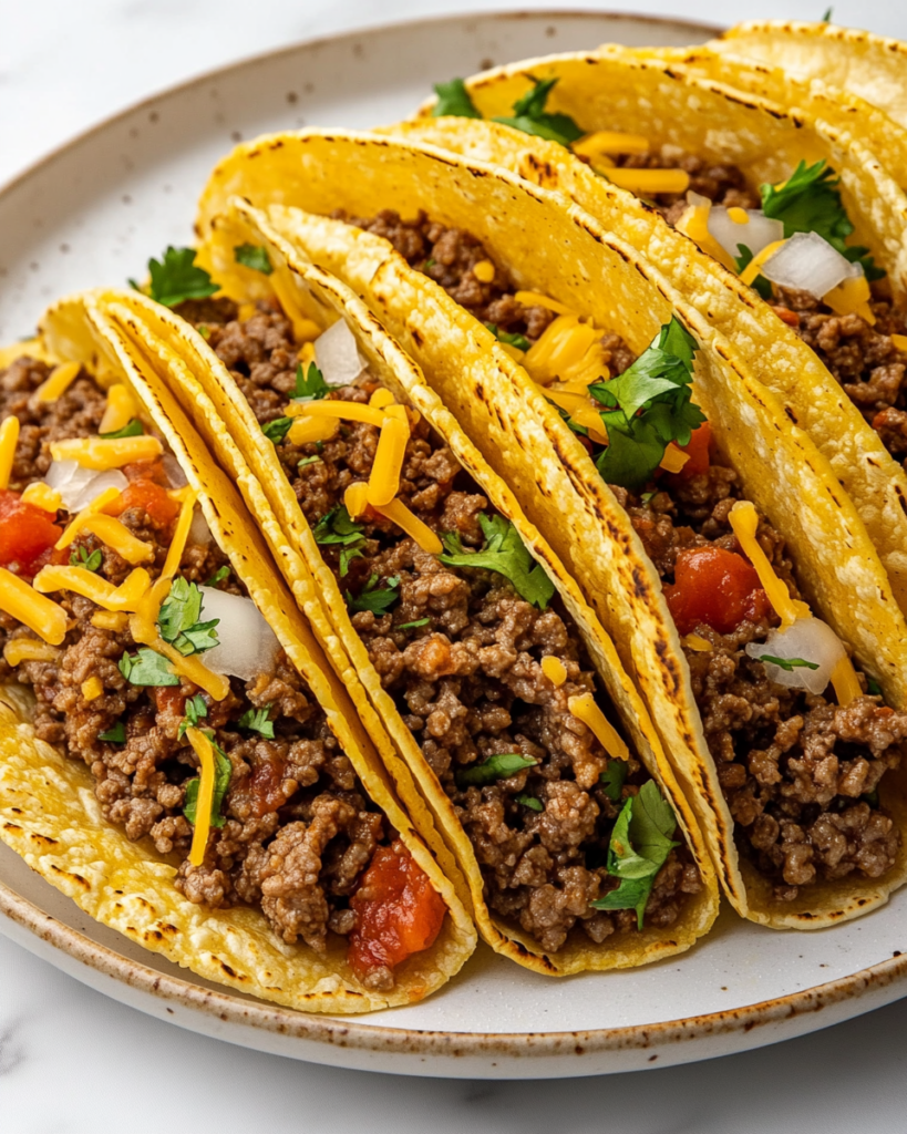 Crispy Baked Ground Beef Tacos