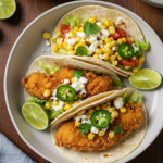 Fried Chicken Street Corn Tacos