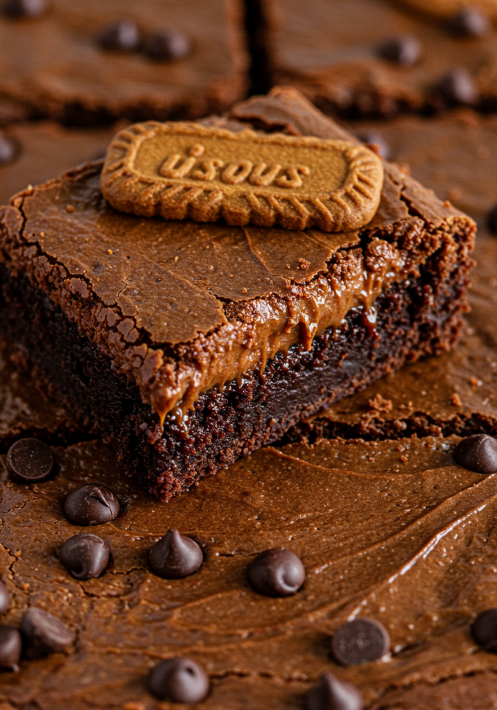 Gooey Biscoff Brownies