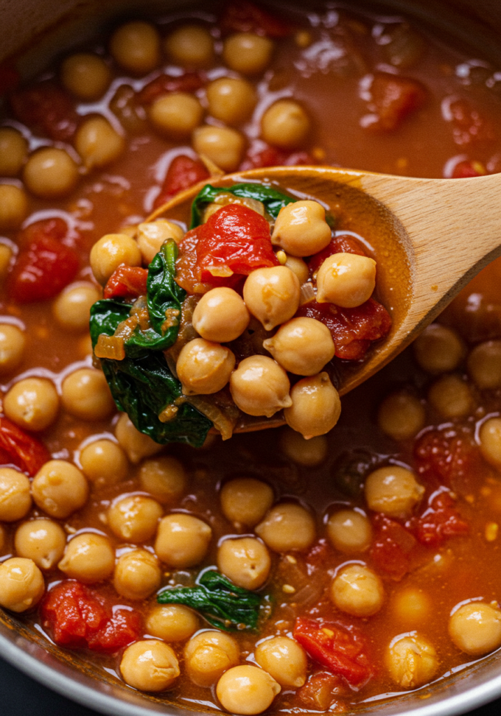 Healthy One Pot Tomato and Chickpea Stew