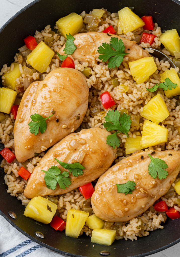 Sweet and Savory Pineapple Chicken and Rice