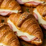 Baked Turkey Ham and Cheese Croissants
