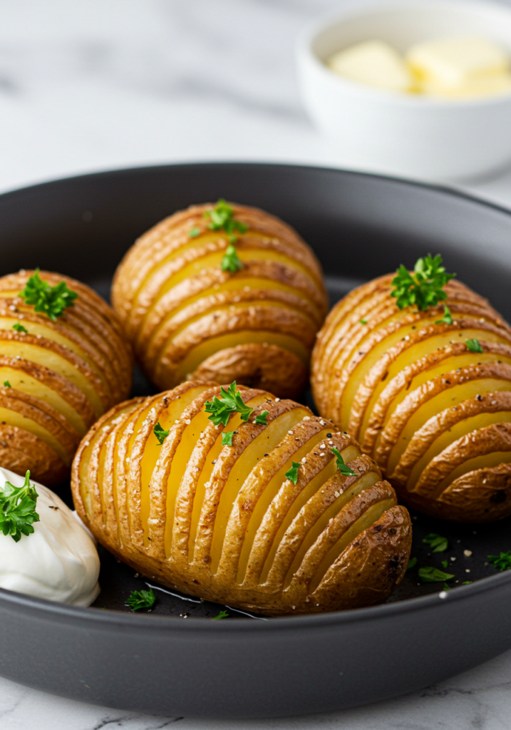 Air Fryer Hasselback Potatoes