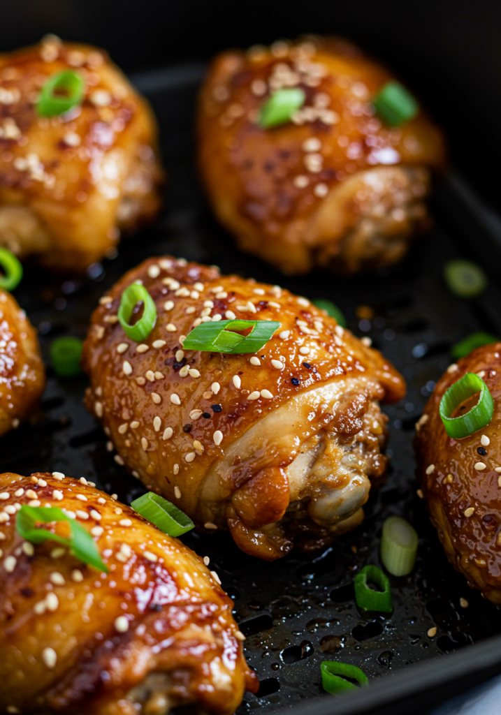 Air Fryer Korean Soy Garlic Chicken Thighs