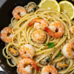 Seafood Linguine with White Sauce