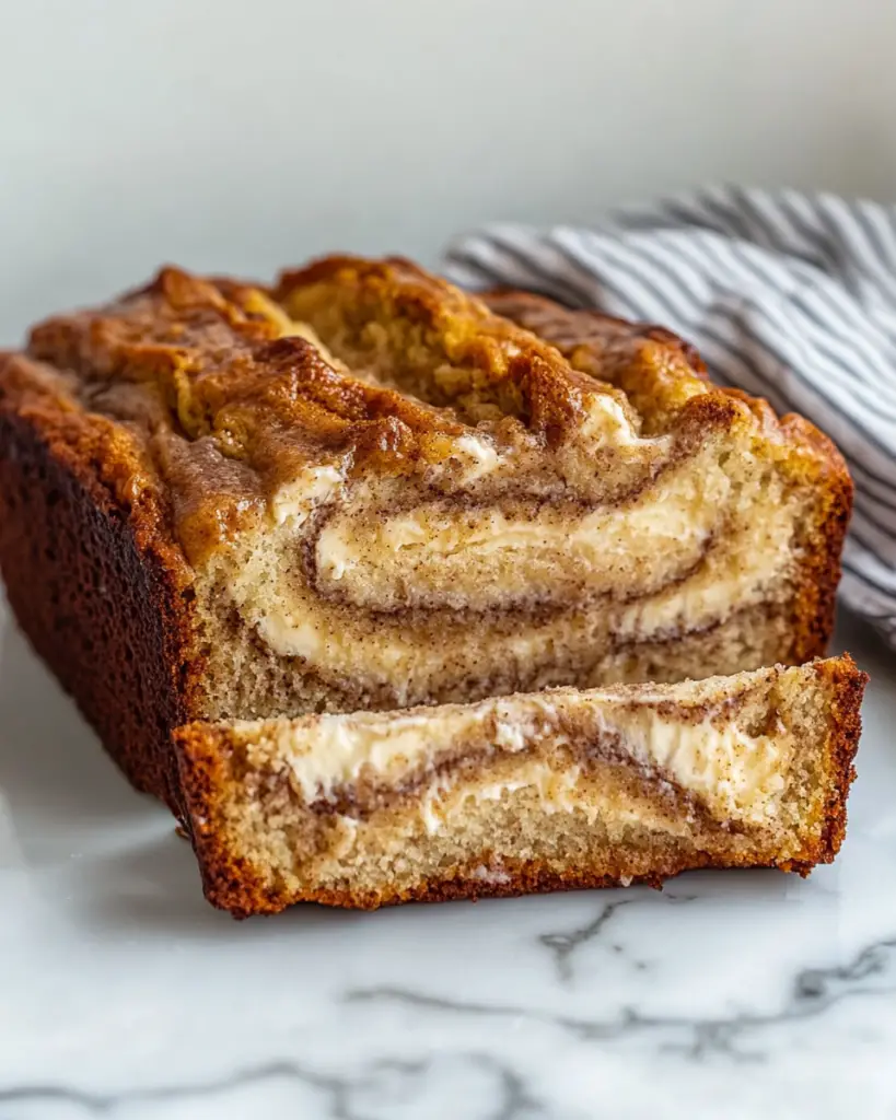 Cream Cheese Cinnamon Swirl Banana Bread