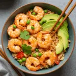 Spicy Shrimp and Avocado Rice Bowl