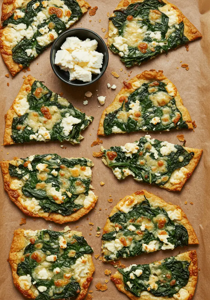 Mediterranean Spinach and Feta Crisps
