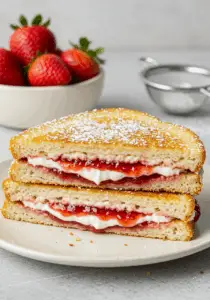 Fried Strawberry Cheesecake Sandwiches