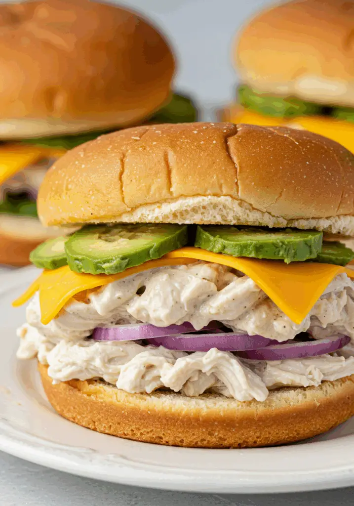 Crock-Pot Ranch Chicken Sandwiches