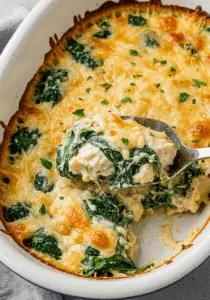 Chicken and Spinach Casserole with Cream Cheese