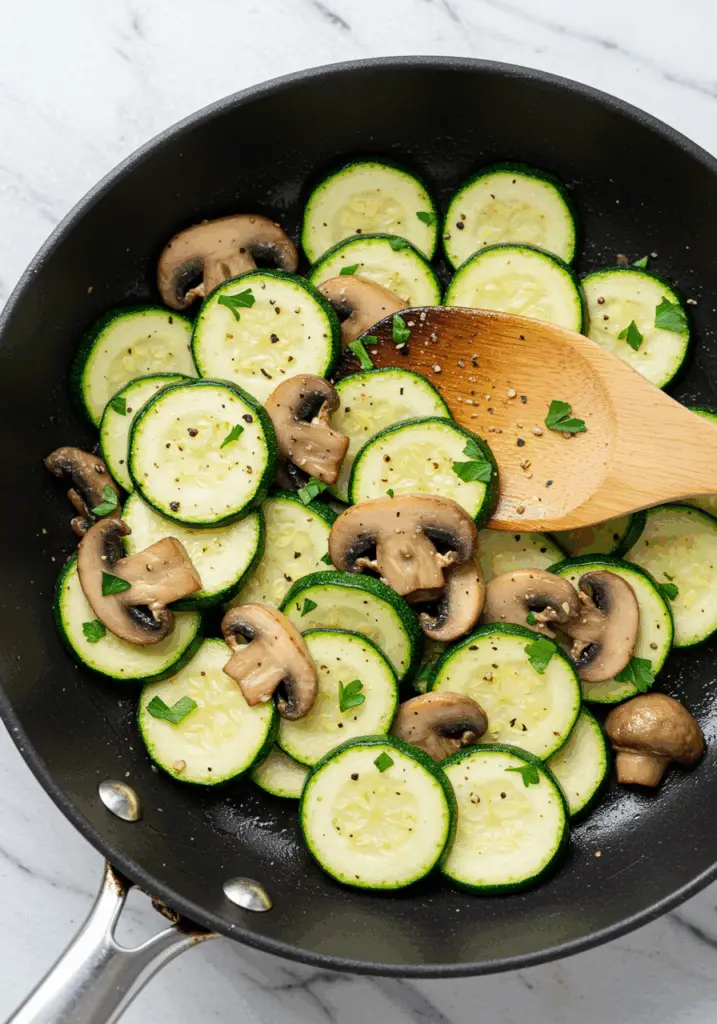 Low-Carb Sautéed Zucchini with Mushroom