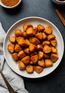 Cinnamon Maple Roasted Sweet Potatoes