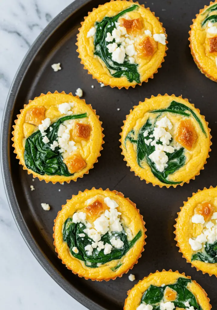 Healthy Egg Muffins with Spinach and Feta