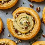 Blue Cheese Walnut Thyme Puff Pastry Twirl