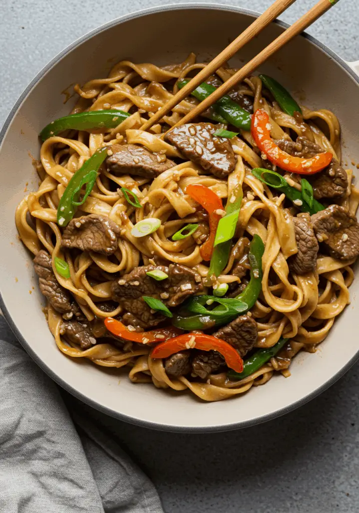 Sticky Beef Noodles