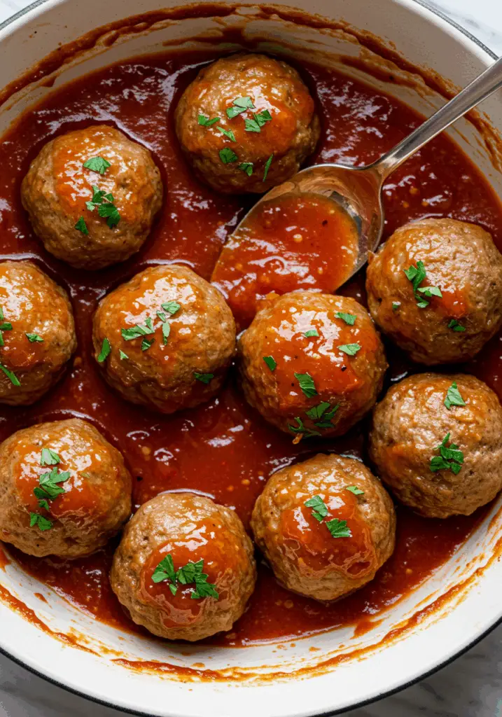 Hot Pepper Jelly Meatballs