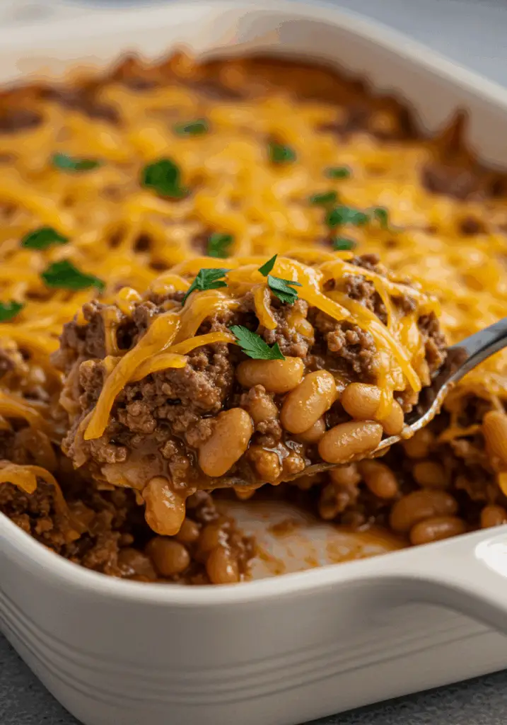 Ground Beef & Baked Bean Casserole