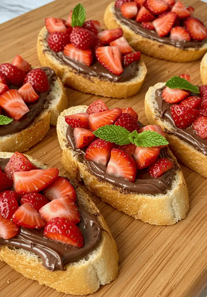 Chocolate Strawberry Bruschetta