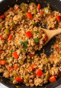 Ground Turkey and Peppers