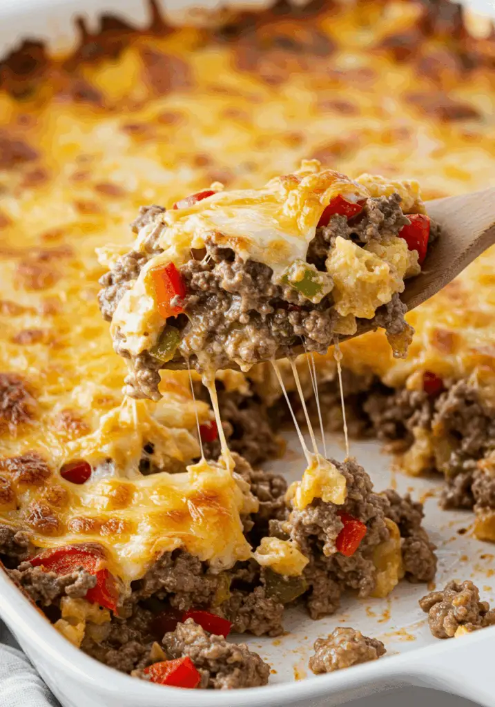 Cheesy Low Carb Philly Cheesesteak Casserole