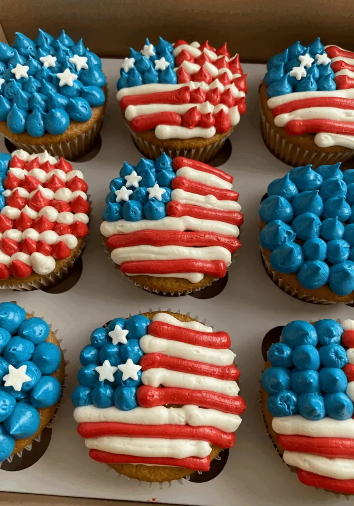Patriotic Cookies & Cream Cupcakes