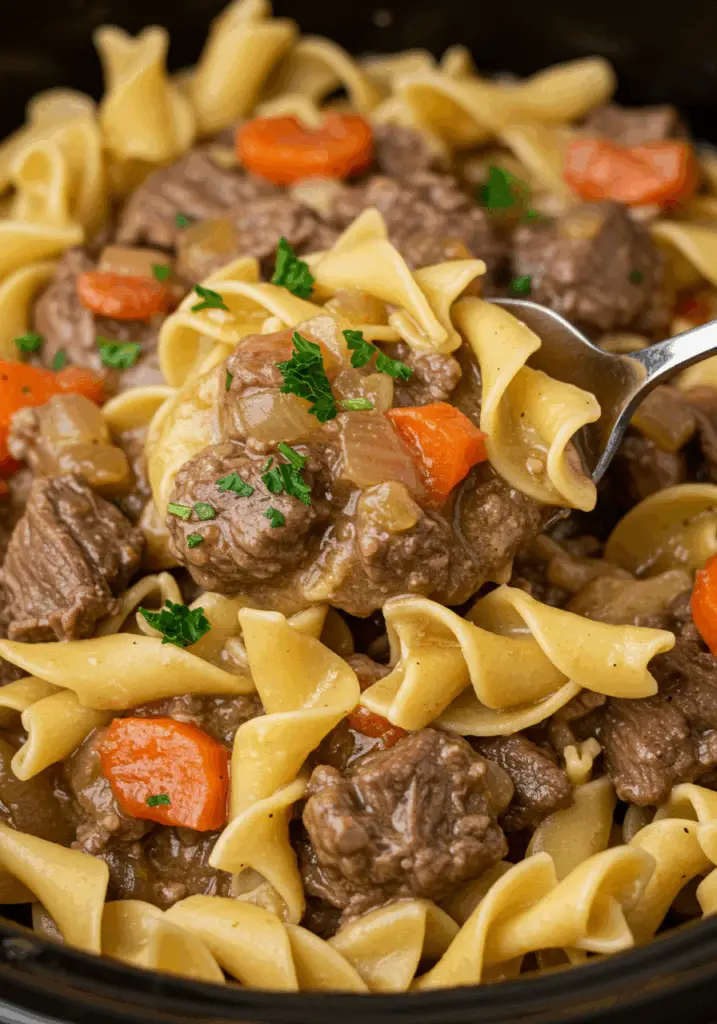 Slow Cooker Beef and Noodles