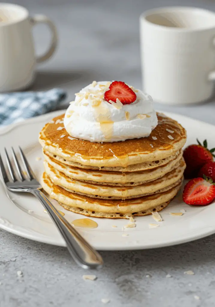 Sweet Coconut Cream Pancakes