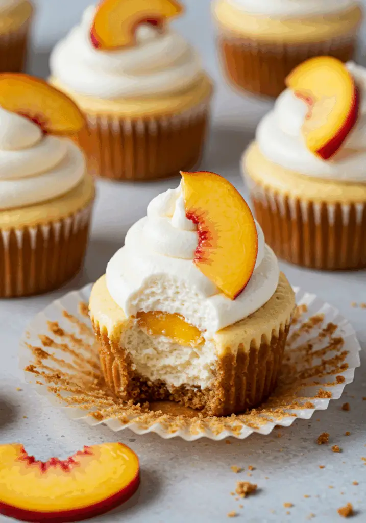 Peach & Honey Cheesecake Cupcakes