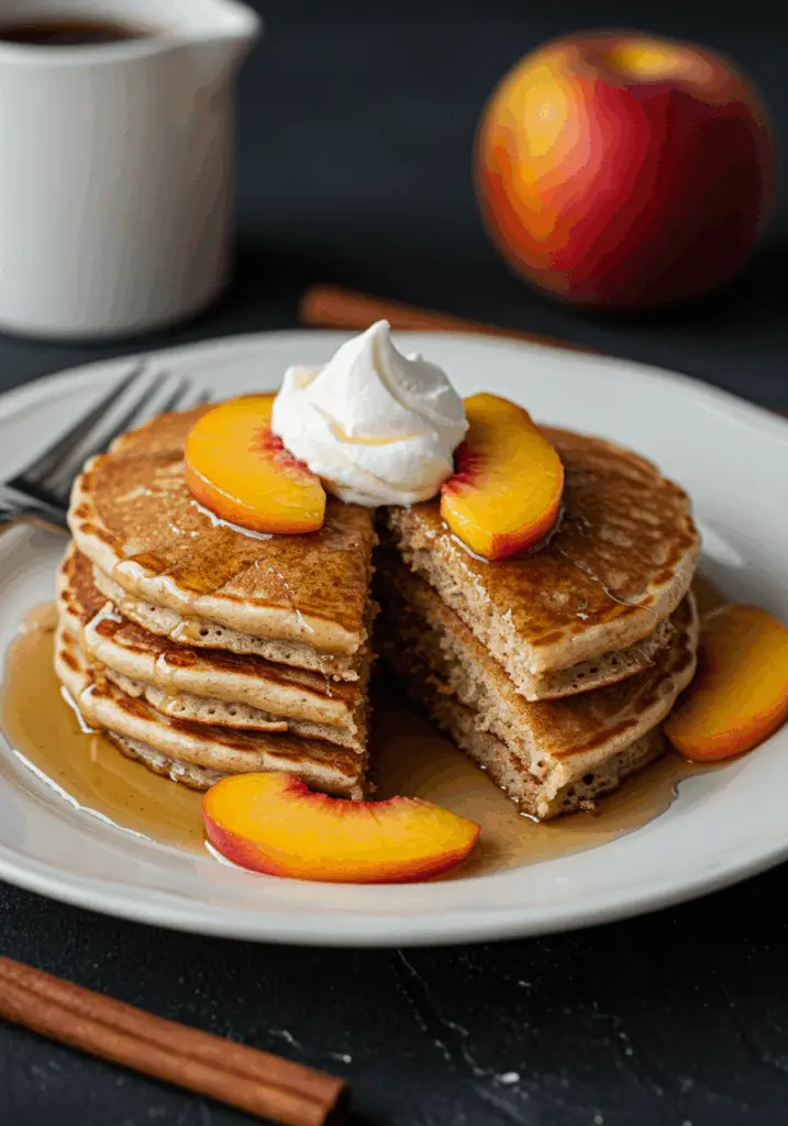Cinnamon Peach Pancakes