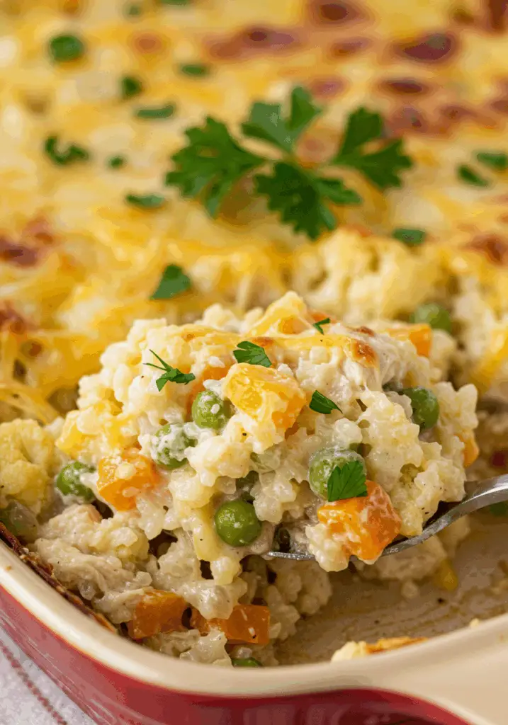 Healthy Chicken Cauliflower Rice Casserole