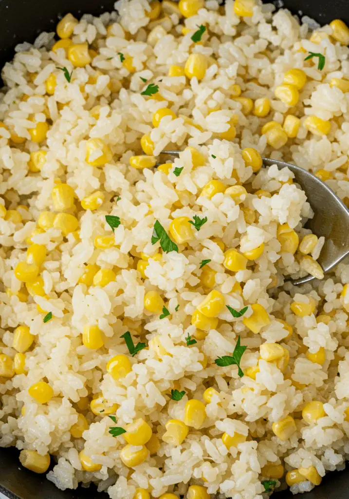 Hot buttered corn rice