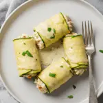 Zucchini Chicken Alfredo Roll Ups