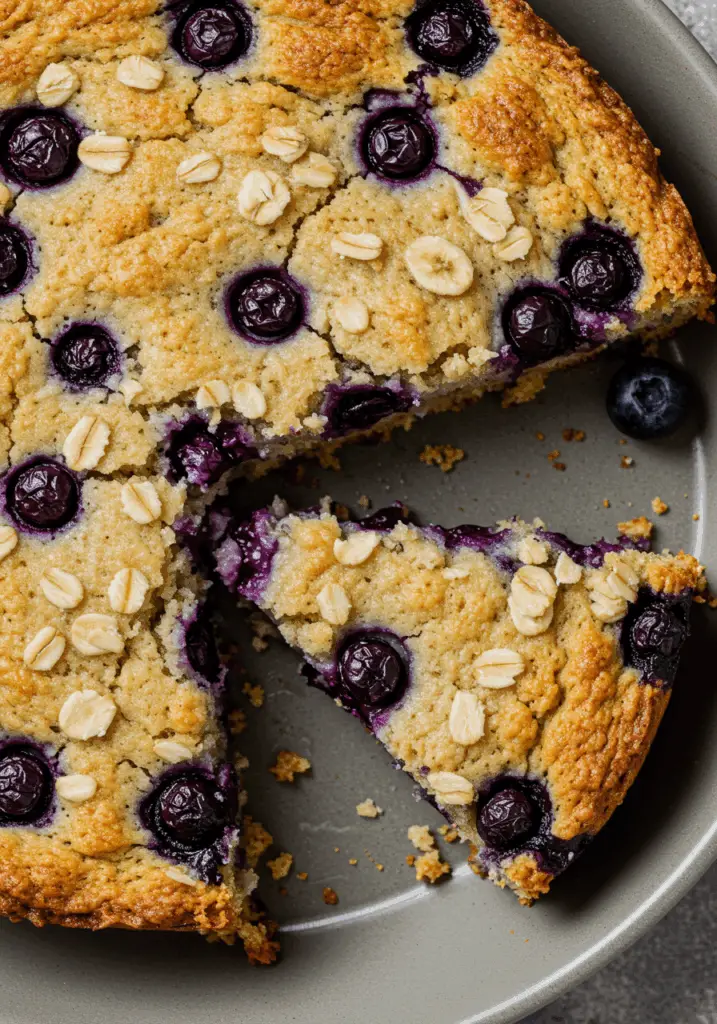 Healthy Yogurt Oat Blueberry Breakfast Cake