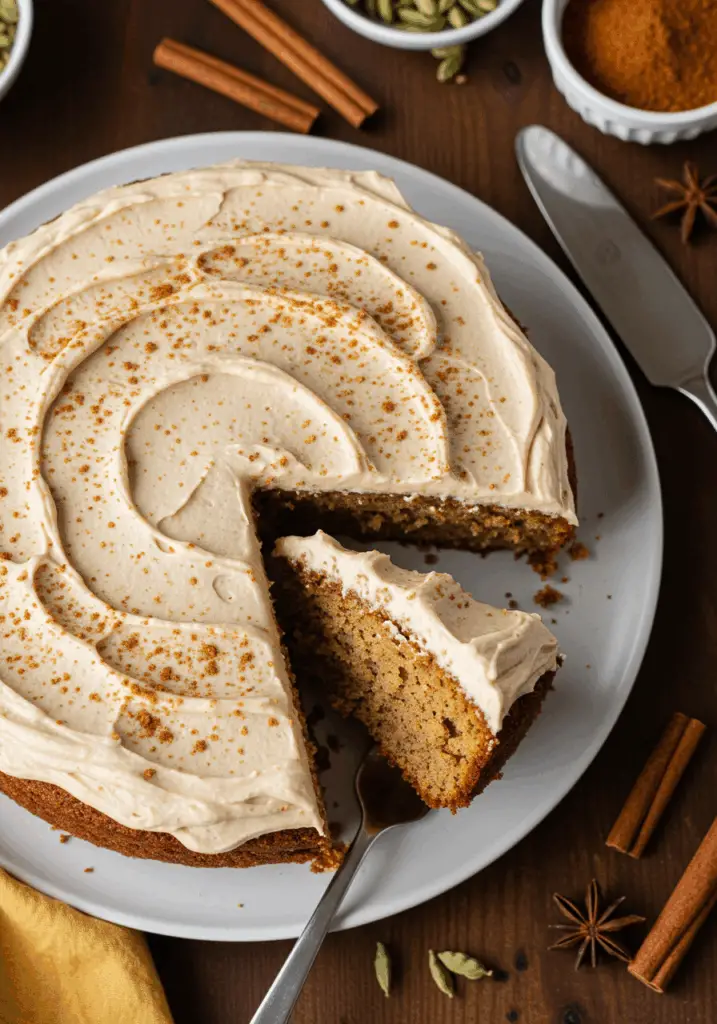 Chai Spice Cake with Cream Cheese Frosting