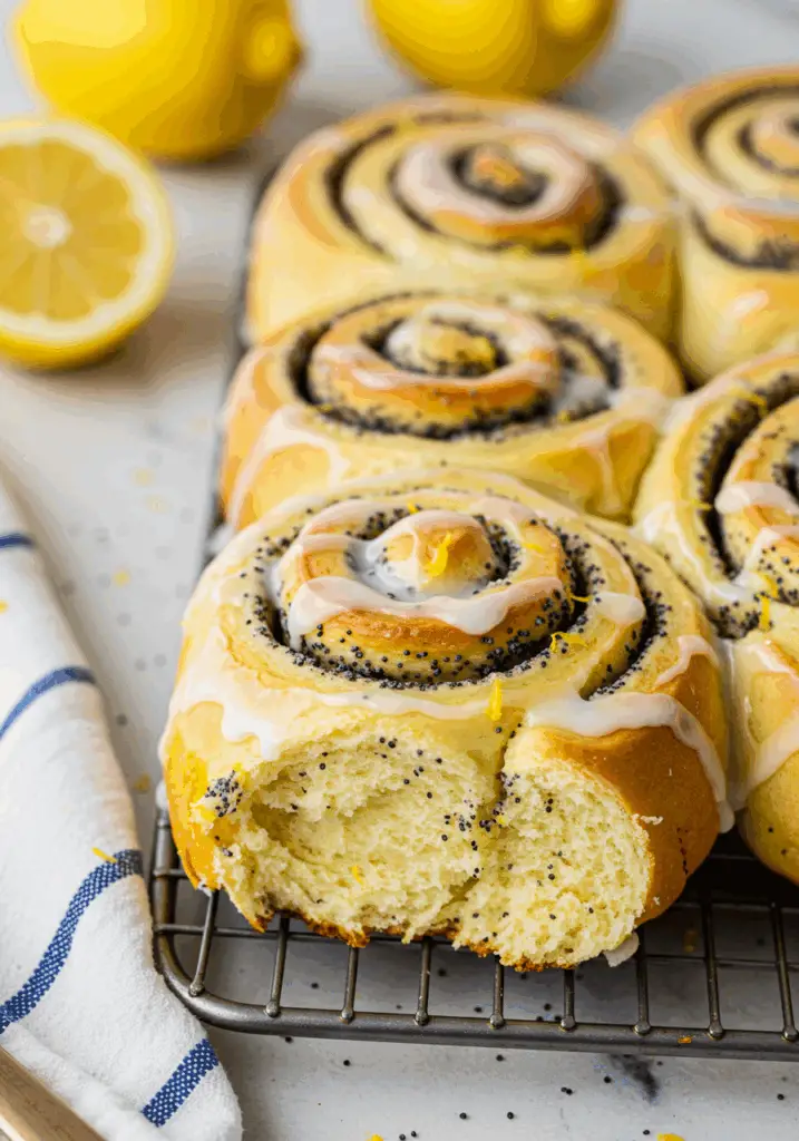 Fluffy Lemon Poppy Seed Sweet Rolls