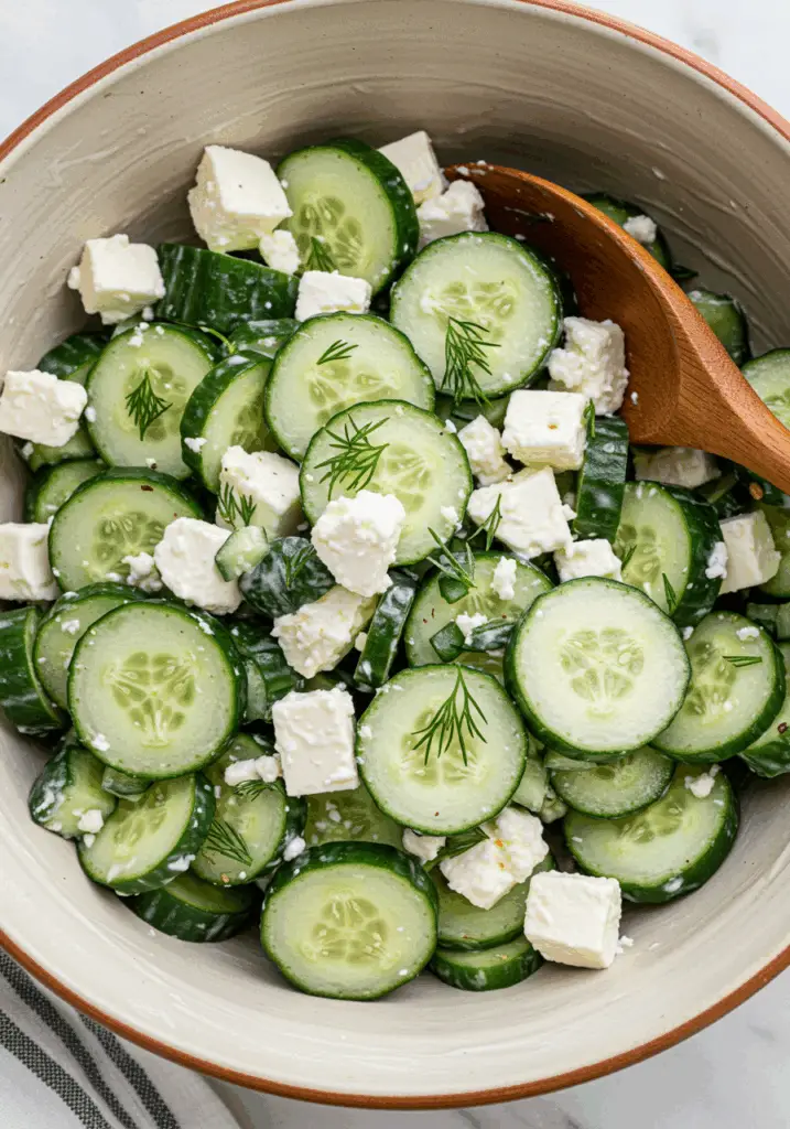 Cucumber feta salad