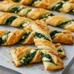 Spinach and Feta Puff Pastry Twists