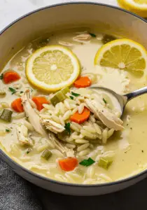 Mediterranean Lemon Chicken Soup