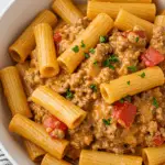 Creamy Rotel Pasta with Ground Beef