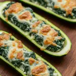 Vegetarian Spinach and Ricotta Zucchini Boats