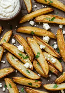 Greek Feta Fries with Feta Cheese
