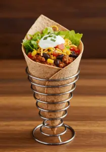 Healthy Taco Pizza Cones
