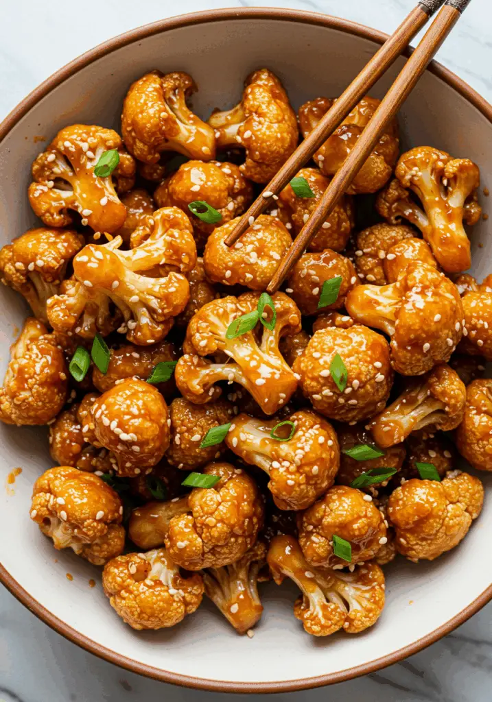 Sweet and Spicy Baked Cauliflower