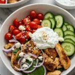 Greek Chicken Gyro Bowls with Tzatziki Sauce