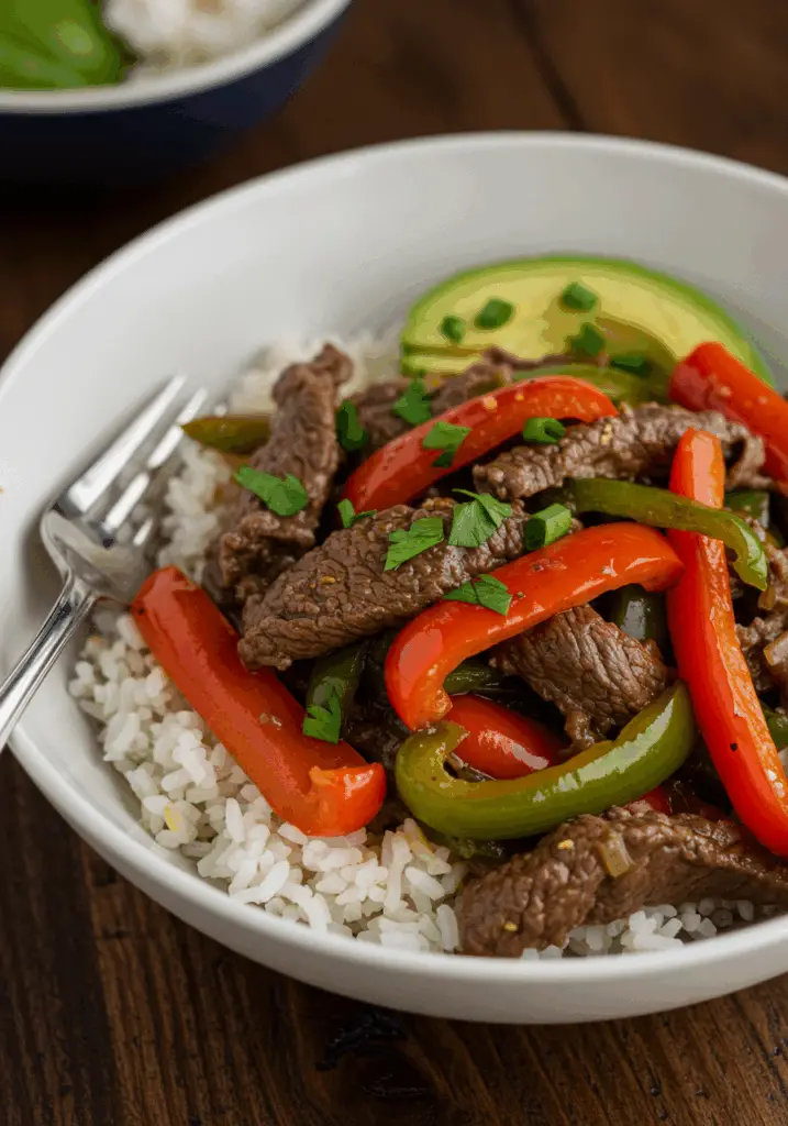 Beef and Pepper Rice Bowl