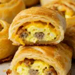 Turkey Sausage Egg and Cheese Breakfast Roll-Ups